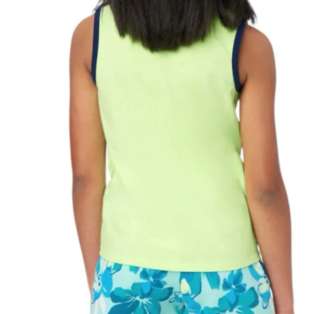 NWOT - Justice Girls Lime Green Graphic Tank Top